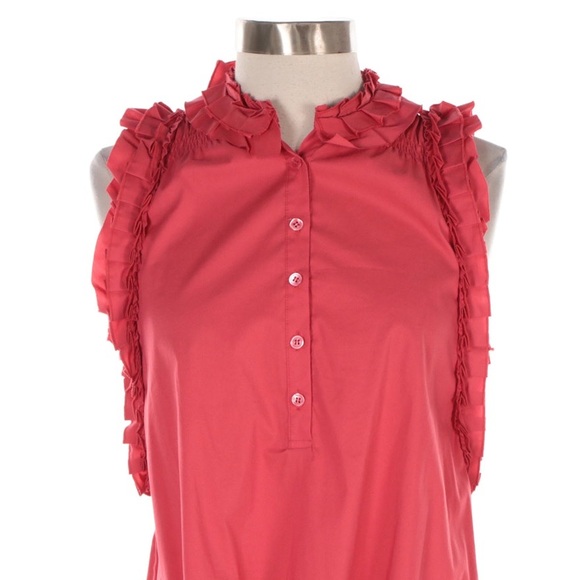 BCBGMaxAzria Ruffled Sleeveless Top - Picture 4 of 6